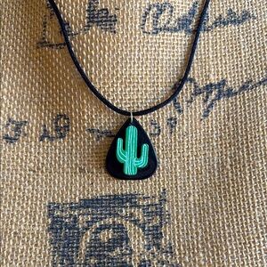 Green Cactus Pendant